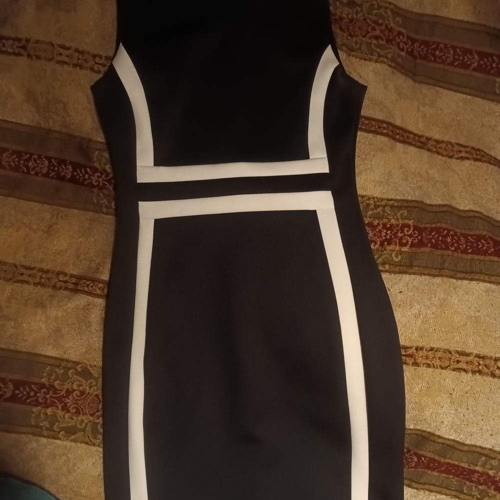 Calvin Klein Black and White Mini Dress